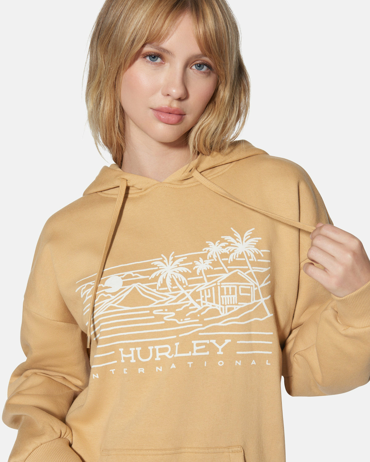 Maui Oversized Hoodie Tan - Hurley