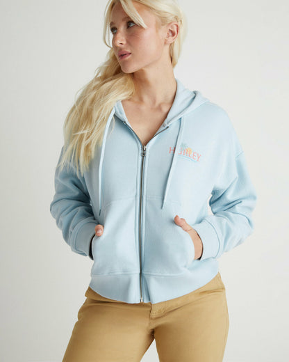 Coastline Crop Zip Hoodie Skyway - Hurley