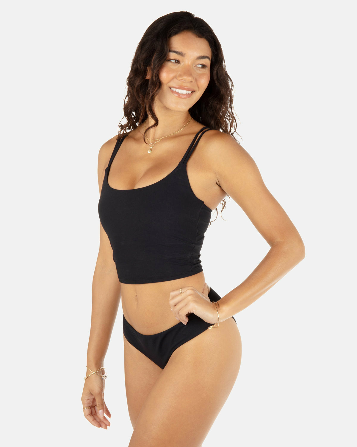Max Solid Tankini Black - Hurley