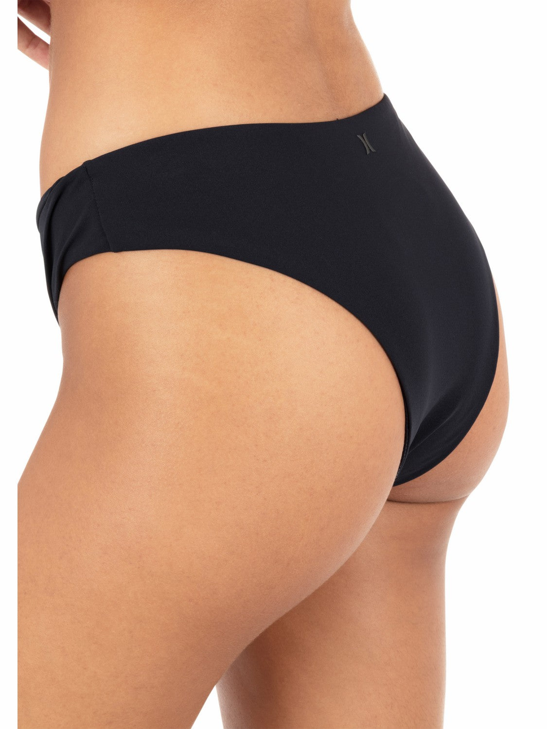 Max Solid Mid Rise Cheeky Bottom Black - Hurley