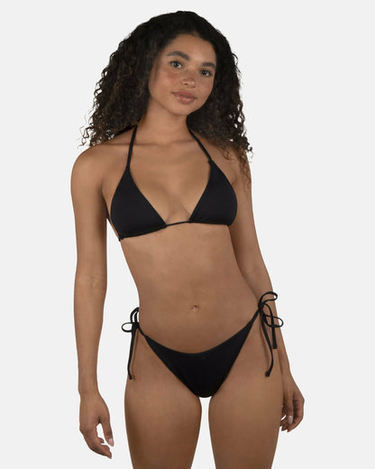 Solid Cheeky Tie Side Bottom Black - Hurley