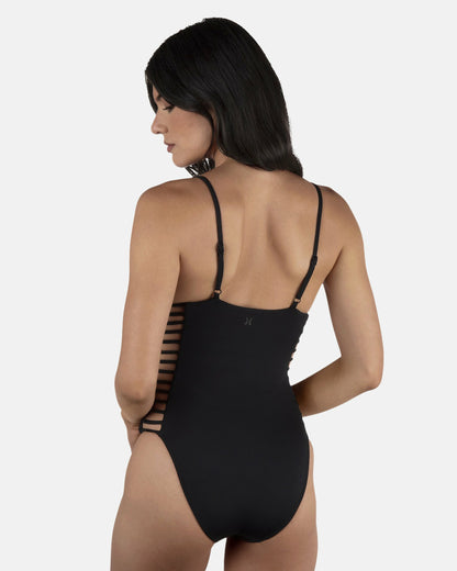 Solid Moderate One Piece Black - Hurley