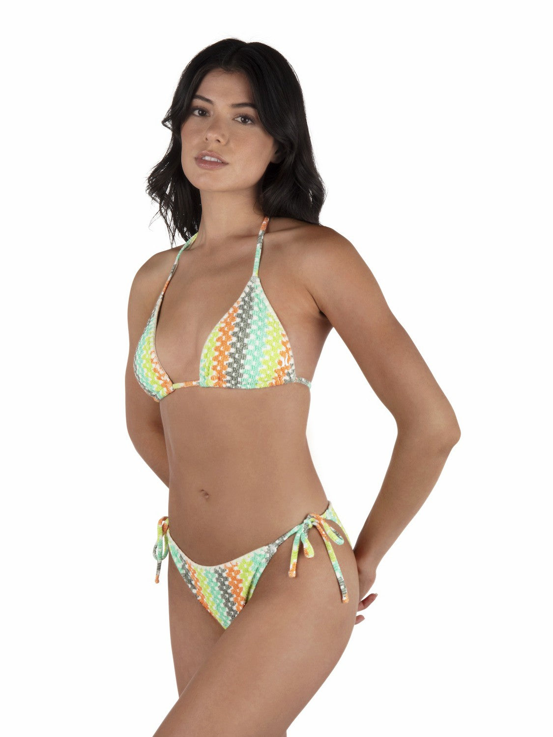 Stripe Crochet Scrunch Cheeky Bottom Sour Apple - Hurley