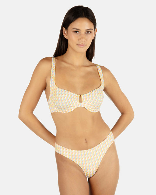 Retro Geo Underwire Bralette Chartreuse - Hurley