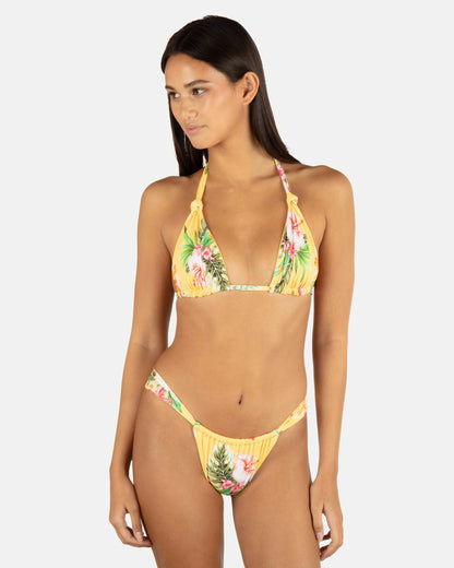 Malia Front Slide Cheeky Bikini Bottom Sorbet - Hurley