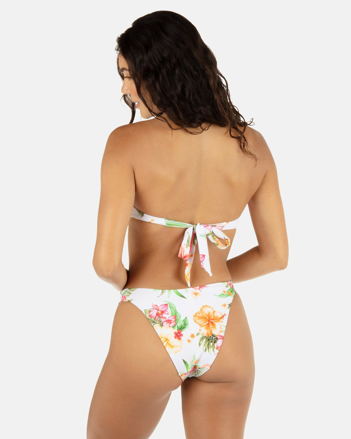 Malia Front Slide Cheeky Bikini Bottom White - Hurley
