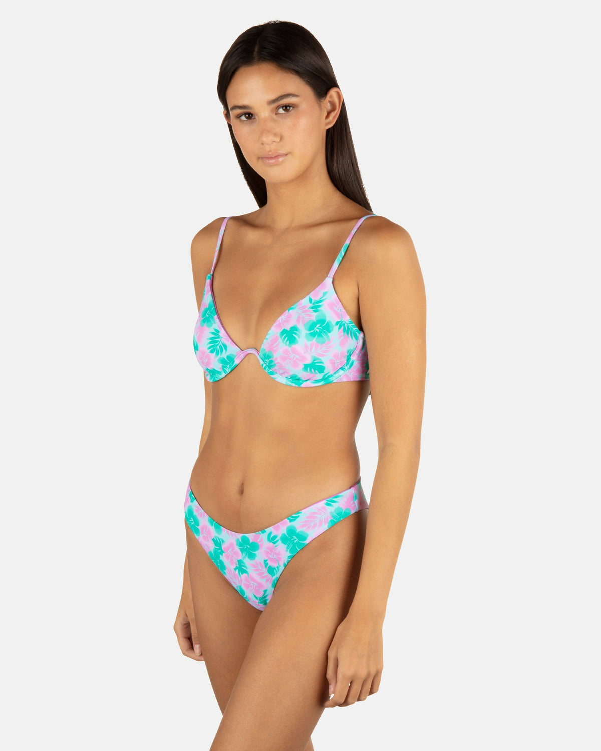 Lani Floral Underwire Bra Teal - Hurley
