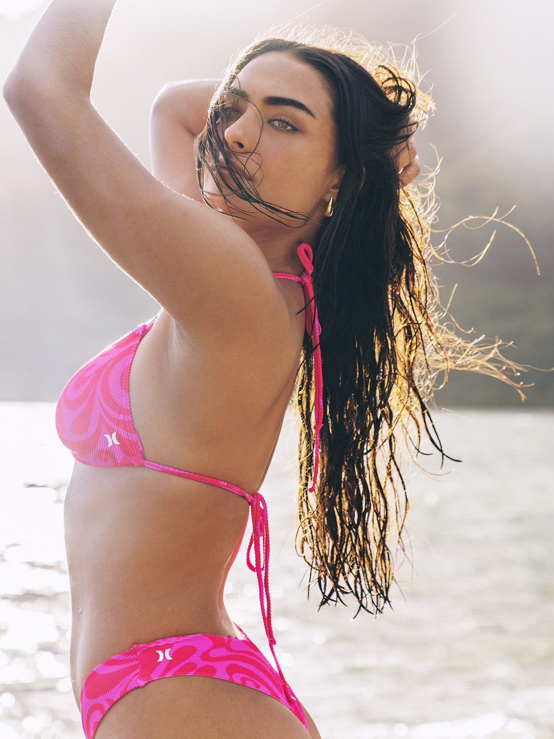 Trip Hop Ring Triangle Bikini Top Maraschino - Hurley
