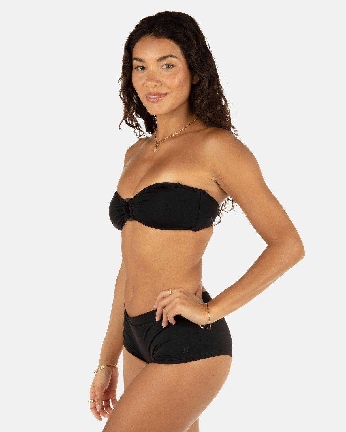 Solid Ring Bandeau Black - Hurley