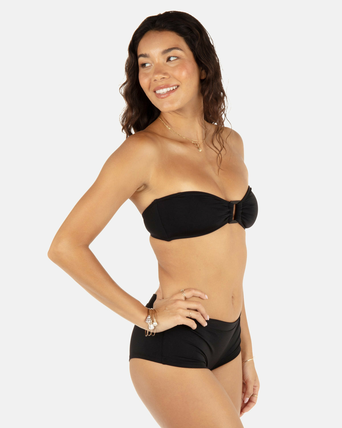 Solid Ring Bandeau Black - Hurley