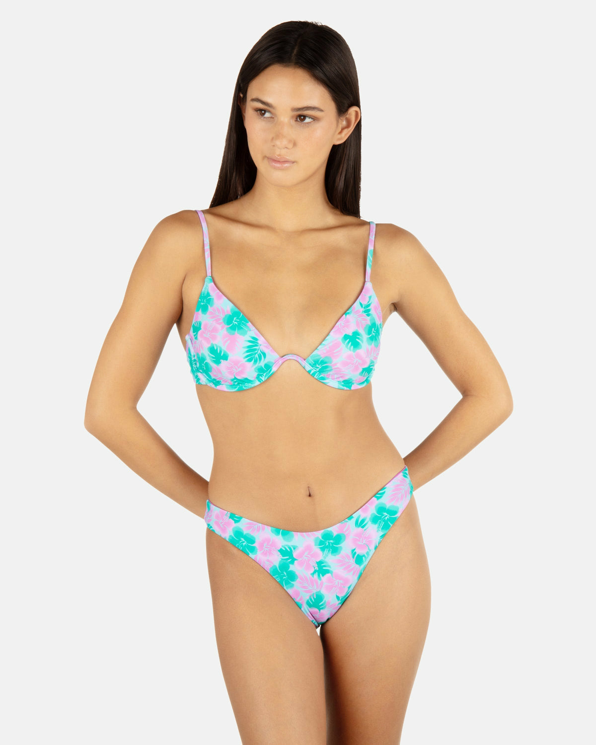 Lani Floral Underwire Bra Teal - Hurley