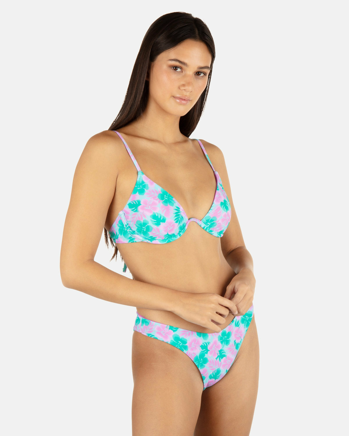 Lani Floral Underwire Bra Teal - Hurley