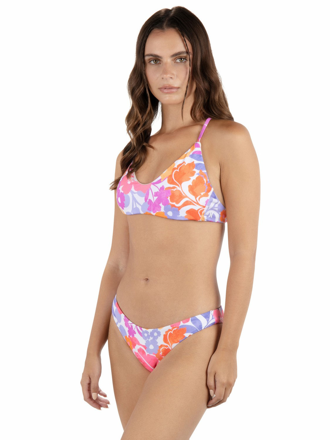 Island Floral Crossback Bikini Top Coconut - Hurley
