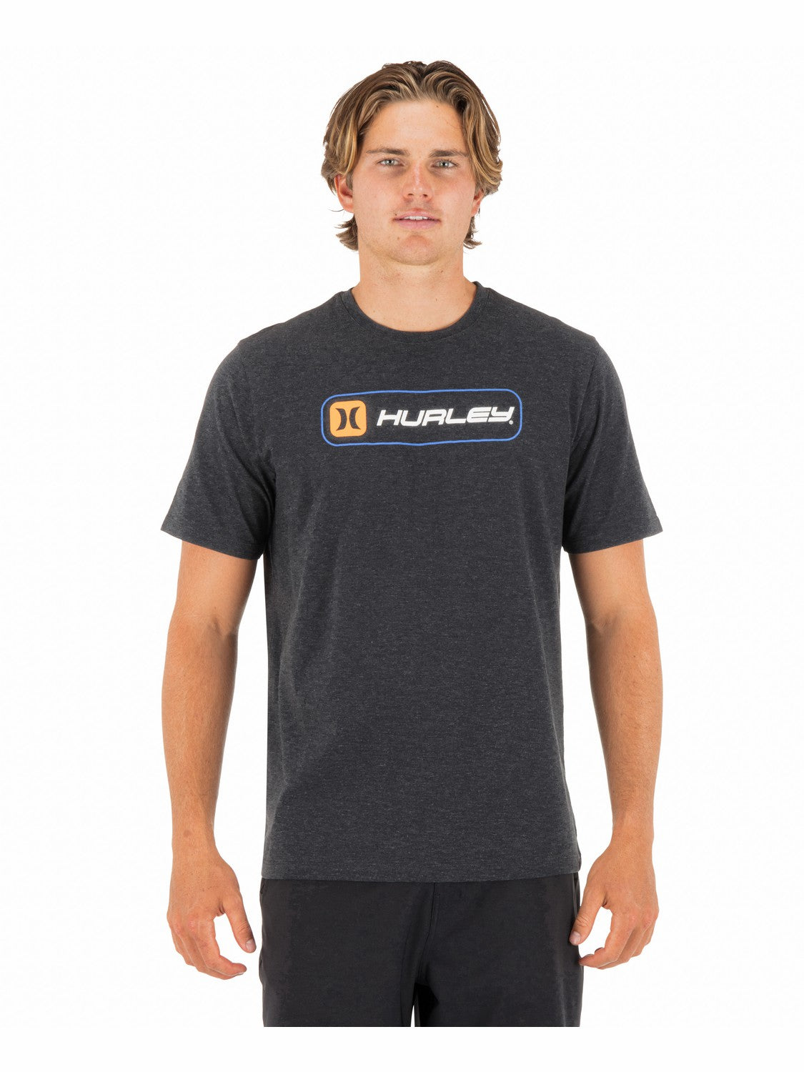 Inlined Slub Short Sleeve Black Heather - Hurley