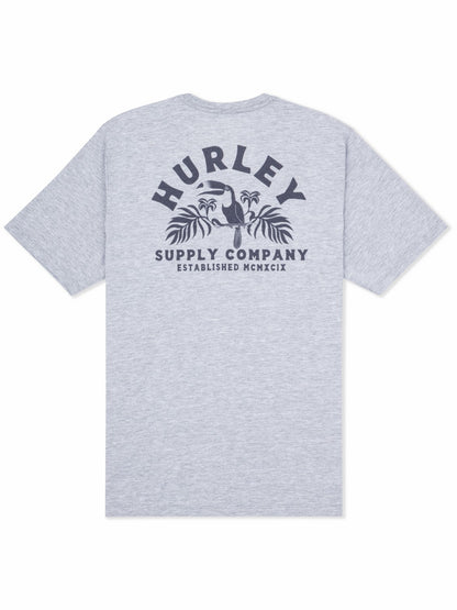 Birds Of Paradise Short Sleeve Dark Grey Heather - Hurley