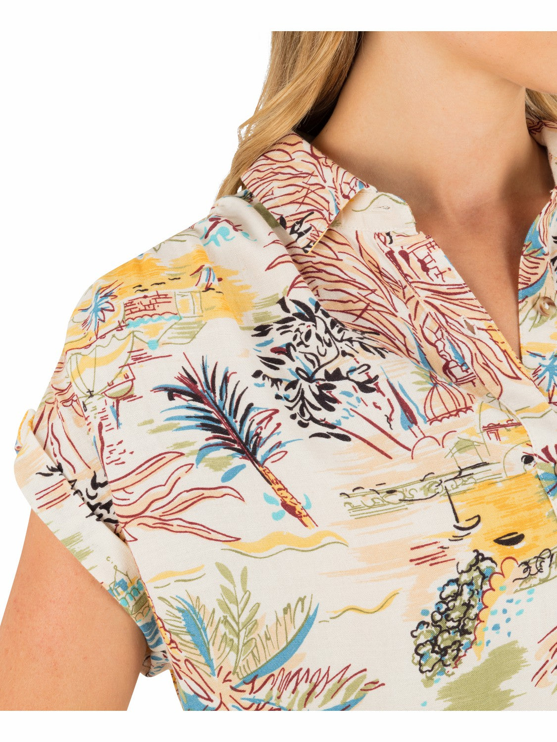 Safari Scenic Short Sleeve Off White - Hurley